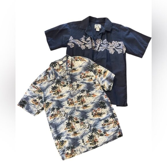 Boys Hawaiian Shirts Button Up Short Sleeve Casual Summer Tops Shirts - Picture 1 of 6